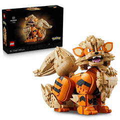 LEGO Architects ARKANSHE ALCORAN 71260 building set, showing the assembled orange and beige mechanical fox figure alongside its black product packaging box on a white background.