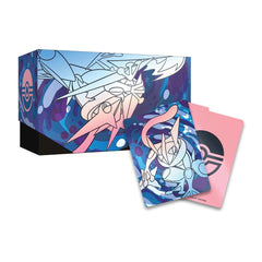 Pokémon trading card game box with character illustrations on a white background
