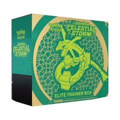 Pokémon TCG Sun & Moon Celestial Storm Elite Trainer Box – 8 Booster Packs with Rayquaza Card Sleeves