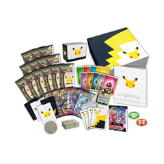 Collection of Pokémon trading cards with a variety of designs on a white background