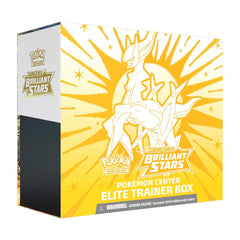 Pokémon Center Elite Trainer Box packaging with a Pokémon character on a yellow background