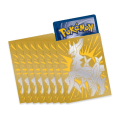 Pokémon trading card packs with a prominent gold card featuring a Pokémon design.
