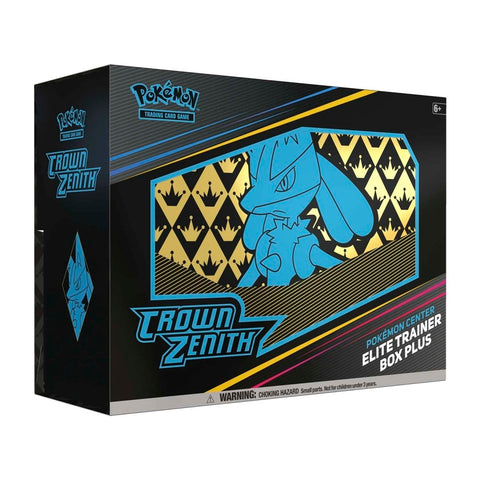 Pokémon TCG Crown Zenith Pokémon Center Elite Trainer Box Plus – 12 Booster Packs, Lucario VSTAR Promo & Premium Accessories