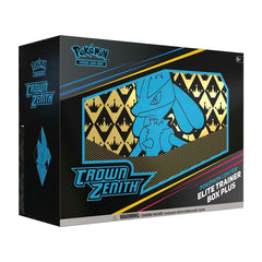 Pokémon TCG Crown Zenith Pokémon Center Elite Trainer Box Plus – 12 Booster Packs, Lucario VSTAR Promo & Premium Accessories