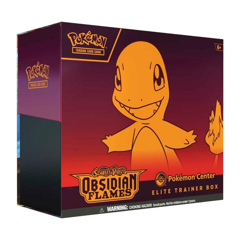 Pokémon TCG Scarlet & Violet Obsidian Flames Pokémon Center Elite Trainer Box – 11 Booster Packs & Exclusive Charmander Promos